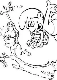 Fisă de colorat cu Strumfii de colorat p11