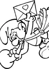 Fisă de colorat cu Strumfii de colorat p13