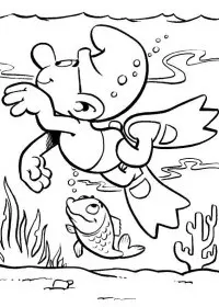 Fisă de colorat cu Strumfii de colorat p20