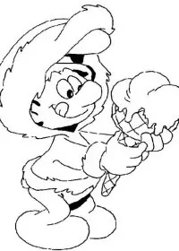Fisă de colorat cu Strumfii de colorat p23