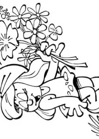 Fisă de colorat cu Strumfii de colorat p24