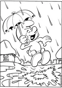 Fisă de colorat cu Strumfii de colorat p27