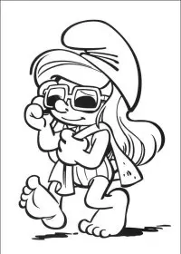 Fisă de colorat cu Strumfii de colorat p36