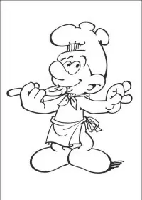 Fisă de colorat cu Strumfii de colorat p38