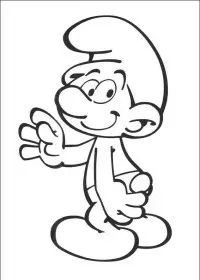 Fisă de colorat cu Strumfii de colorat p43