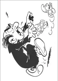 Fisă de colorat cu Strumfii de colorat p53