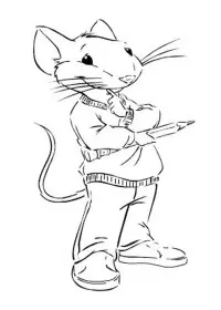 Fisă de colorat cu Stuart little de colorat p14