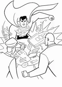 Fisă de colorat cu Superman de colorat p02