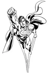 Fisă de colorat cu Superman de colorat p03