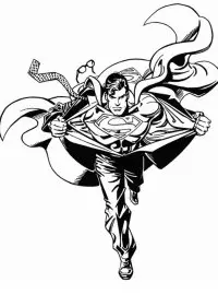 Fisă de colorat cu Superman de colorat p04
