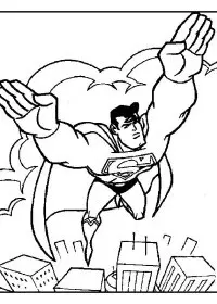Fisă de colorat cu Superman de colorat p06