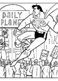 Fisă de colorat cu Superman de colorat p07