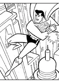 Fisă de colorat cu Superman de colorat p08