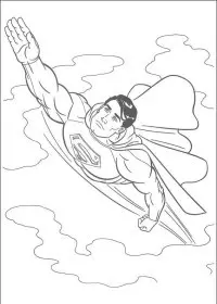 Fisă de colorat cu Superman de colorat p10
