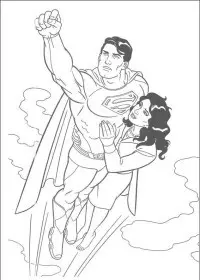 Fisă de colorat cu Superman de colorat p26