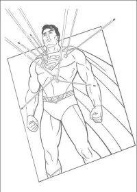 Fisă de colorat cu Superman de colorat p28