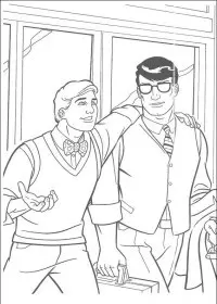 Fisă de colorat cu Superman de colorat p38