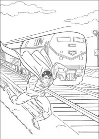 Fisă de colorat cu Superman de colorat p41