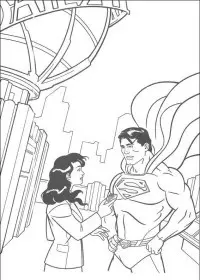 Fisă de colorat cu Superman de colorat p42