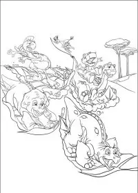 Fisă de colorat cu Taramul uitat de timp de colorat p17