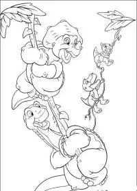 Fisă de colorat cu Taramul uitat de timp de colorat p24