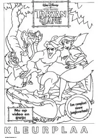 Fisă de colorat cu Tarzan de colorat p04