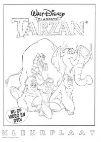Fisă de colorat cu Tarzan de colorat p05