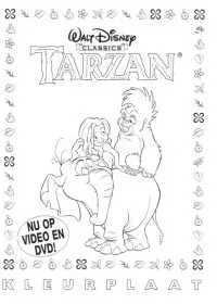 Fisă de colorat cu Tarzan de colorat p06