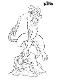 Fisă de colorat cu Tarzan de colorat p10