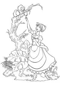 Fisă de colorat cu Tarzan de colorat p19