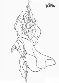 Fisă de colorat cu Tarzan de colorat p22