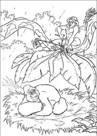Fisă de colorat cu Tarzan de colorat p23