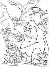 Fisă de colorat cu Tarzan de colorat p29