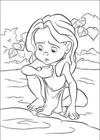 Fisă de colorat cu Tarzan de colorat p31