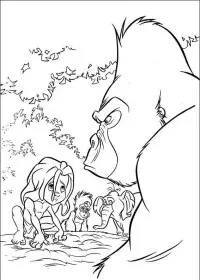 Fisă de colorat cu Tarzan de colorat p33