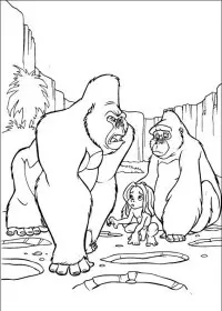 Fisă de colorat cu Tarzan de colorat p34