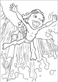 Fisă de colorat cu Tarzan de colorat p40