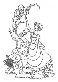 Fisă de colorat cu Tarzan de colorat p43