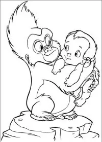 Fisă de colorat cu Tarzan de colorat p45