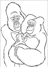 Fisă de colorat cu Tarzan de colorat p46