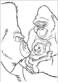 Fisă de colorat cu Tarzan de colorat p47