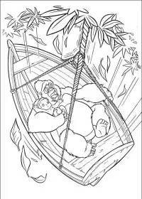 Fisă de colorat cu Tarzan de colorat p50