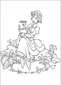Fisă de colorat cu Tarzan de colorat p56