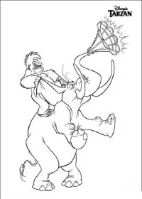 Fisă de colorat cu Tarzan de colorat p61