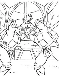 Fisă de colorat cu Testoasele ninja de colorat p03