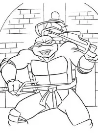 Fisă de colorat cu Testoasele ninja de colorat p04