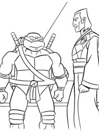 Fisă de colorat cu Testoasele ninja de colorat p06