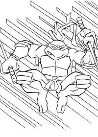 Fisă de colorat cu Testoasele ninja de colorat p08