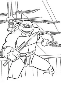 Fisă de colorat cu Testoasele ninja de colorat p12