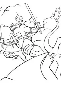 Fisă de colorat cu Testoasele ninja de colorat p13